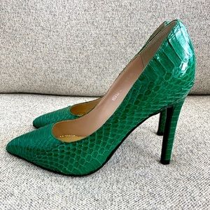 Genuine python high heels